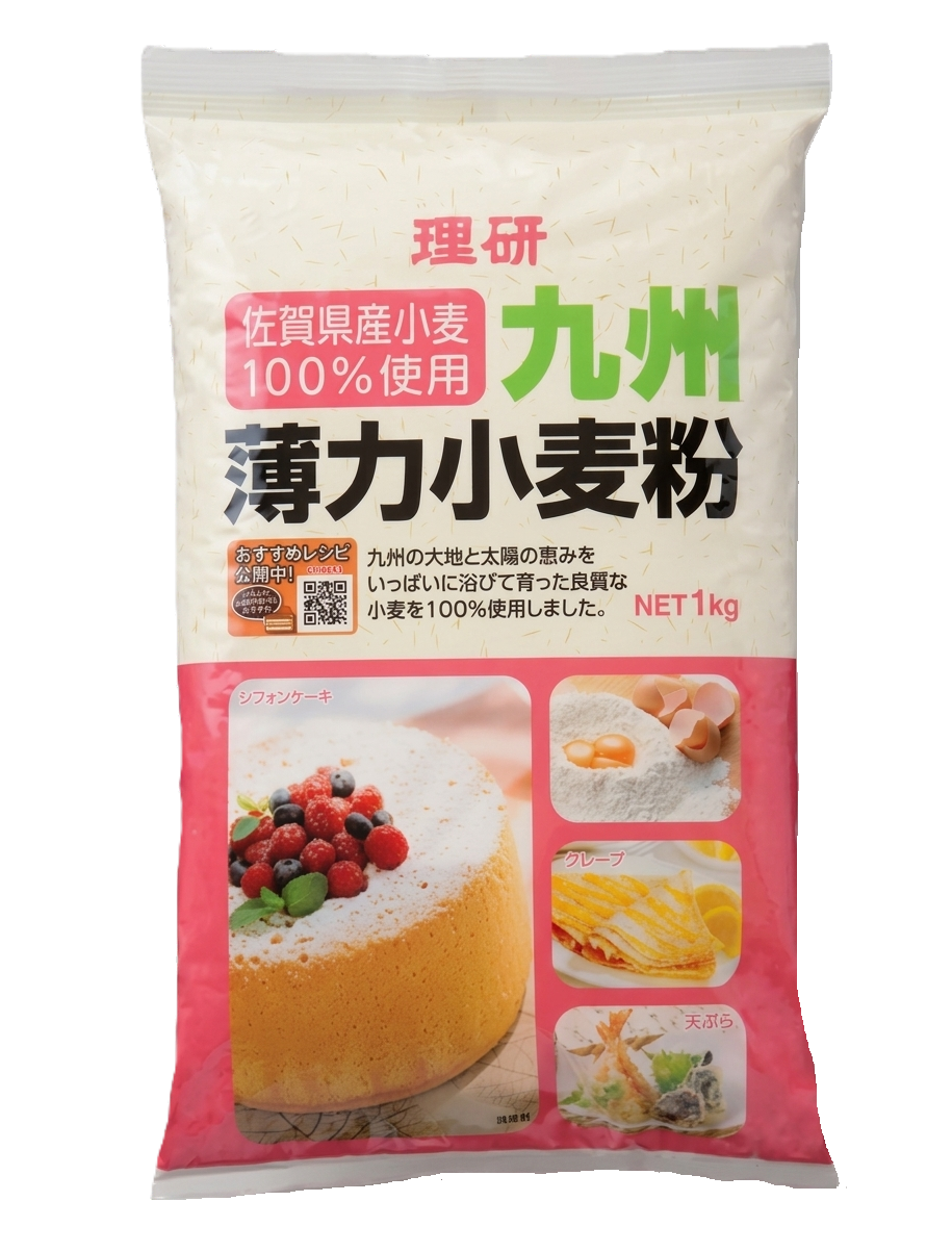 佐賀県産小麦100％ 薄力小麦粉 1kg×15袋｜箱売り
