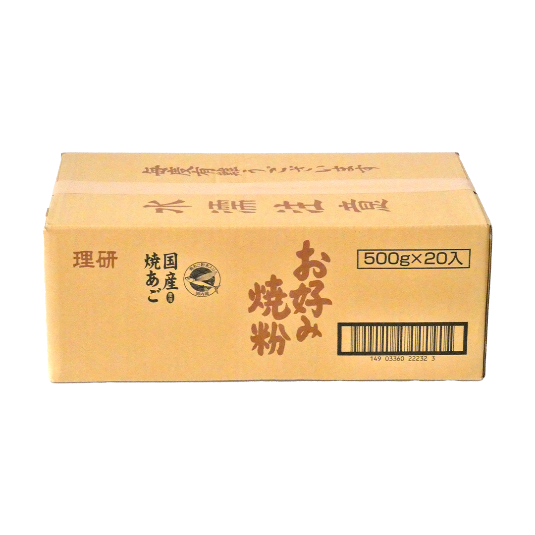 九州産お好み焼粉（焼きあご入り） 500g x 20
